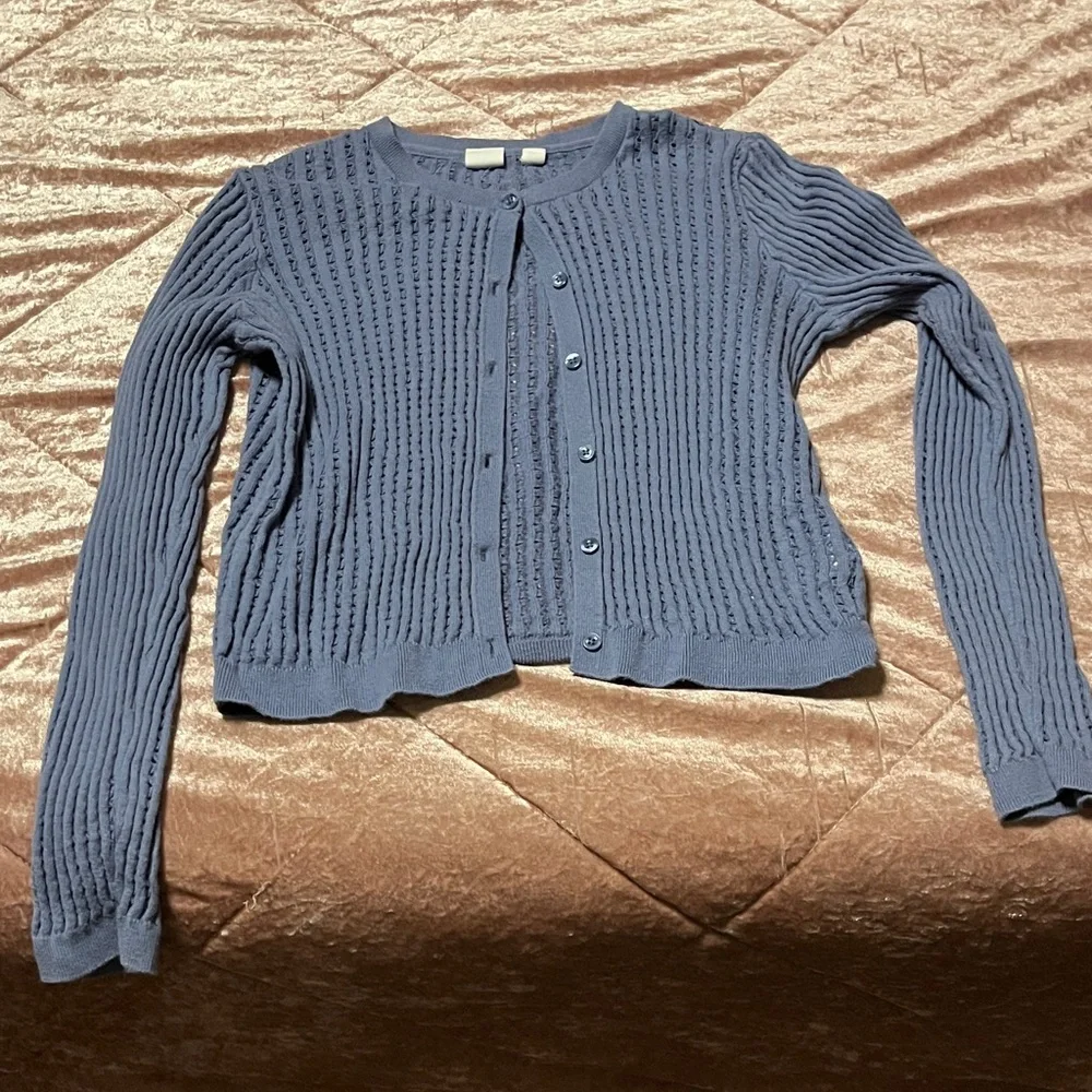 GAP Kids Navy Ribbed Sweater - Picture 1 of 4
